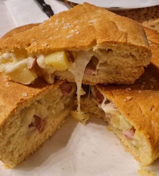 Torta Rustica Patate Wustel E Provola Al Ta Cucina Briciole Di Mollica