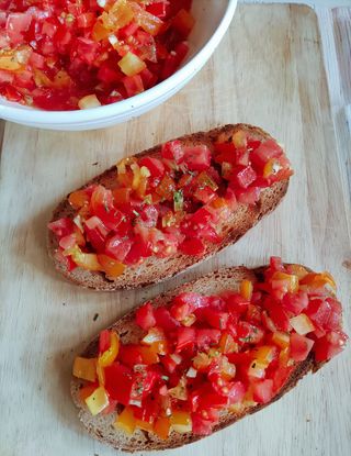 Bruschette Ai Pomodorini Al Ta Cucina Cinzialasglutinata