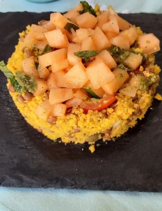 Cuscus Di Mais Estivo Con Tartare Di Melone Al Ta Cucina Moniasenia