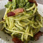 Spaghetti Alla Chitarra Con Pesto Di Pistacchio E Burrata Al Ta Cucina