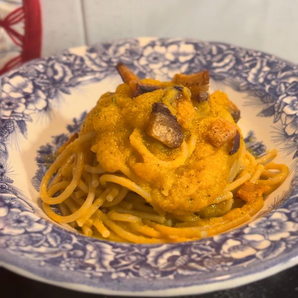 Spaghetti Cremosi Zucca E Guanciaiel Al Ta Cucina