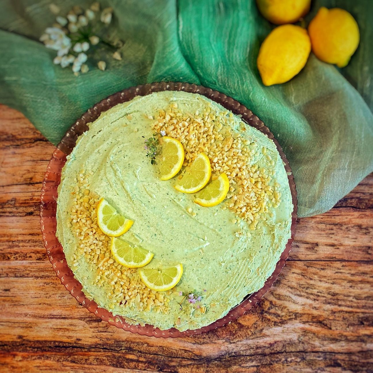 Tofu cake basilico e limone
