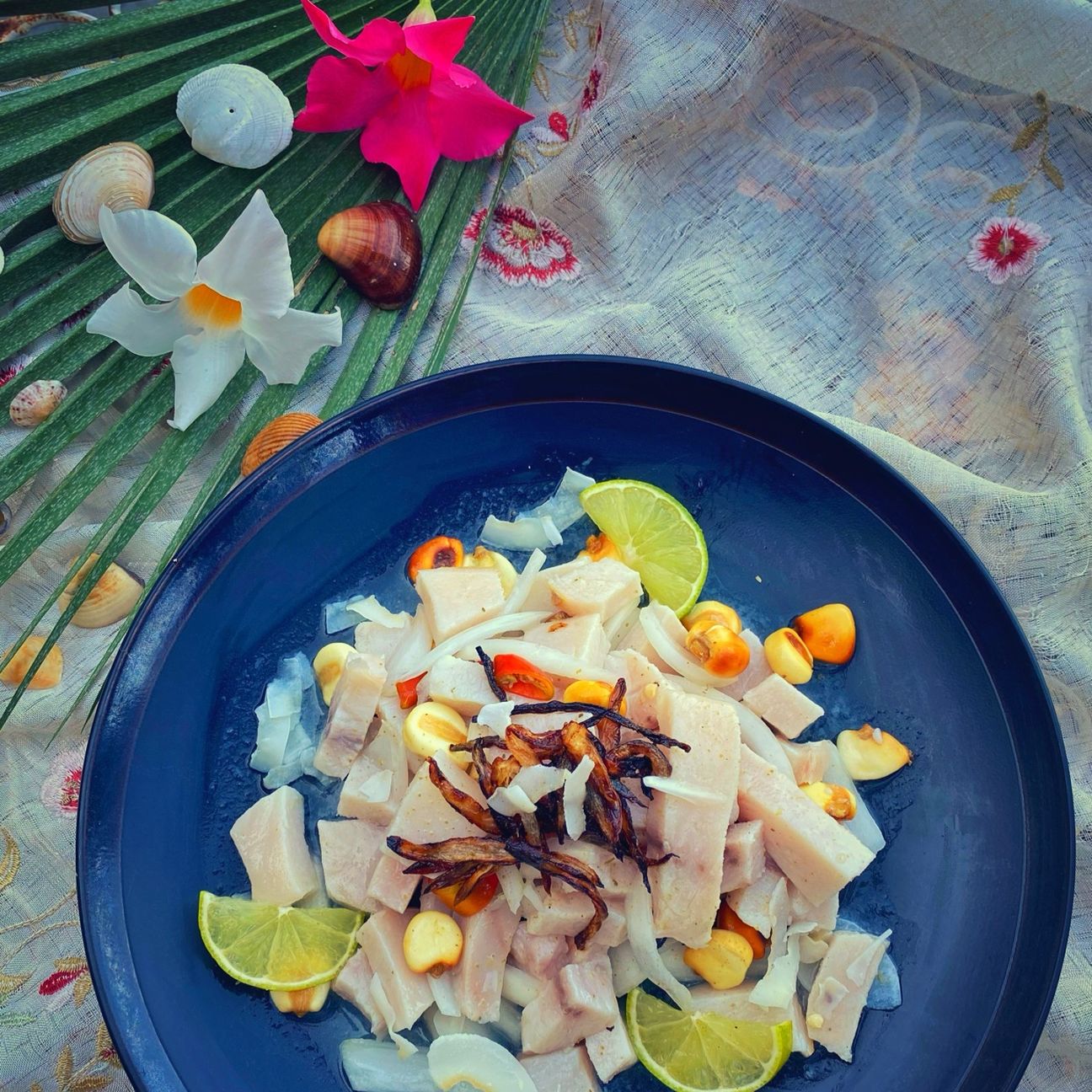 Ceviche con gin