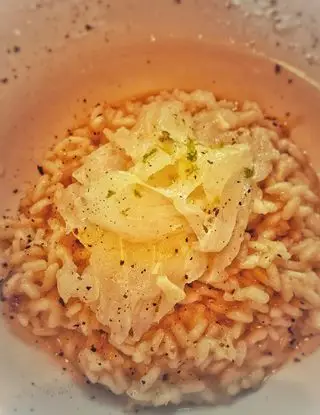 Ricetta Risotto con midollo e carpaccio di baccalá di viaggiandomangiando