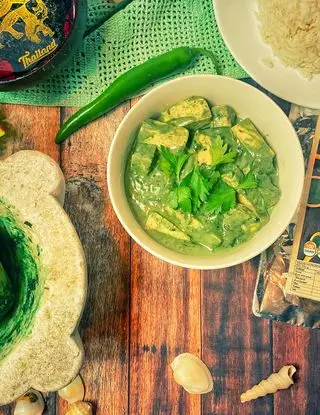 Ricetta Green curry thai di tofu con spirulina. di viaggiandomangiando