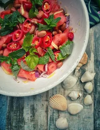 Ricetta Insalata thai di anguria di viaggiandomangiando