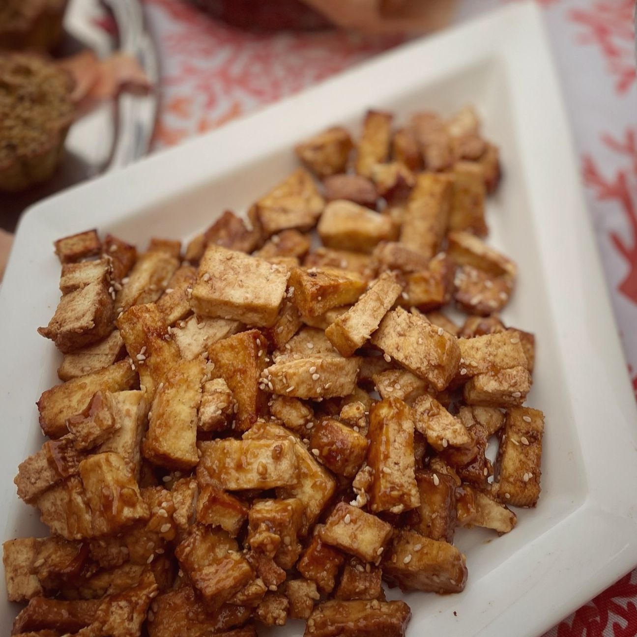Tofu glassato