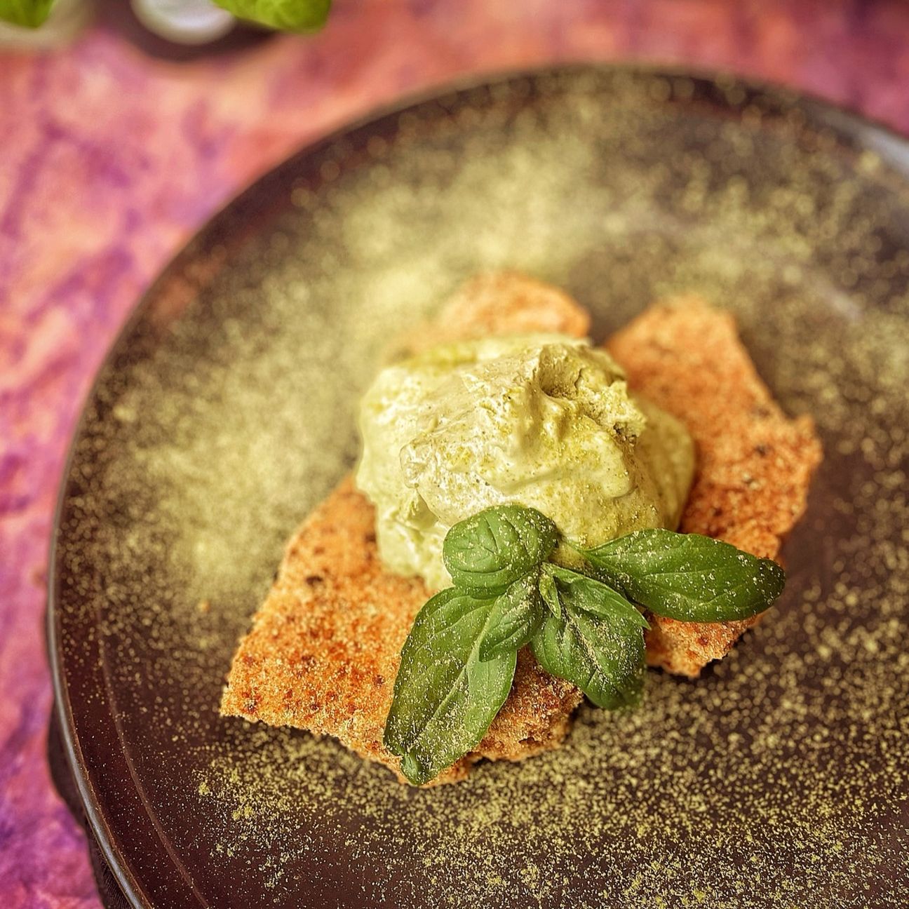 Gelato vegano al basilico