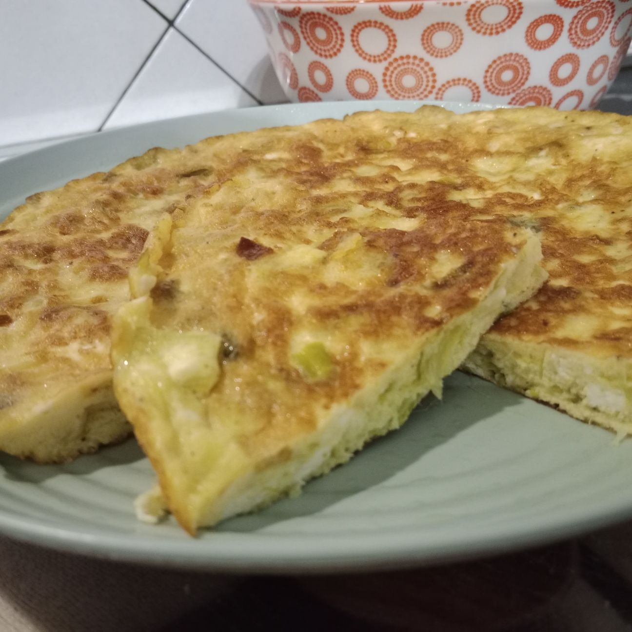 Frittata porri e ricotta