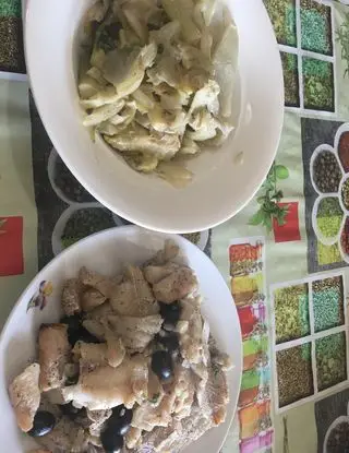 Ricetta Finocchi mantecati con gorgonzola piccante e filetti di platessa con burro olive nere e odori freschi e olive nere di paola16