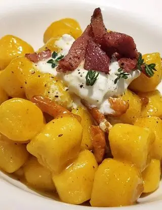 Ricetta Gnocchi zafferano speck e stracciatella di flastefyfood