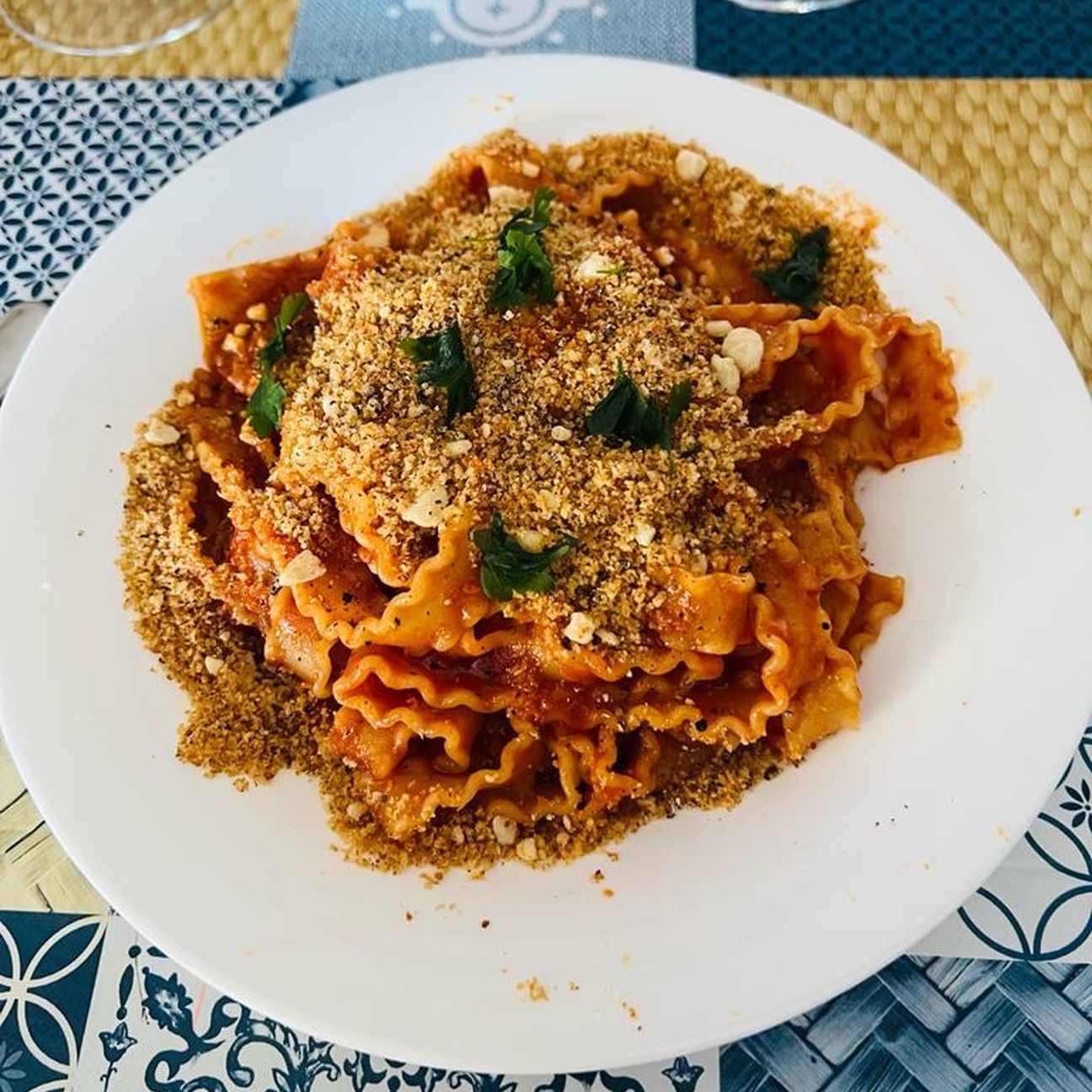 Pasta C’anciova e muddica atturrata