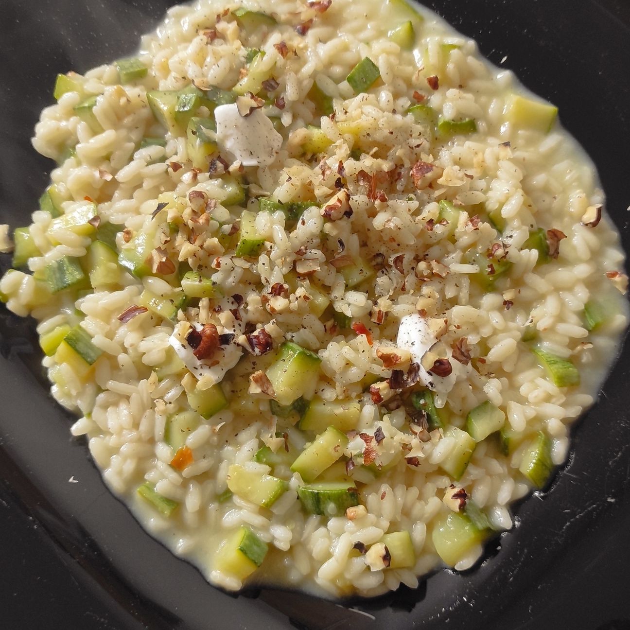 Risotto con zucchine e noci