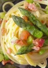 Ricetta Linguine con asparagi e guanciale croccante