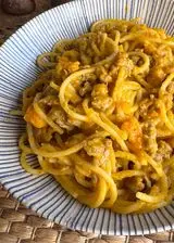 Ricetta Spaghetti alla crema di zucca e salsiccia