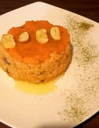 Ricetta Risotto zucca melanzane e castagne di Mariomazzei