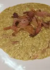 Ricetta Risotto crema di zucchine Guanciale croccante e zafferano