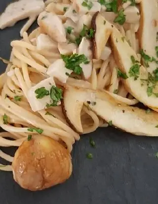 Ricetta Spaghetti con porcini e castagne glassate al marsala di Mariomazzei