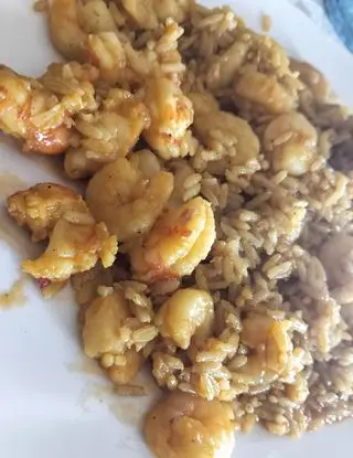 Ricetta Risotto integrale gamberetti e curcuma di Mariomazzei