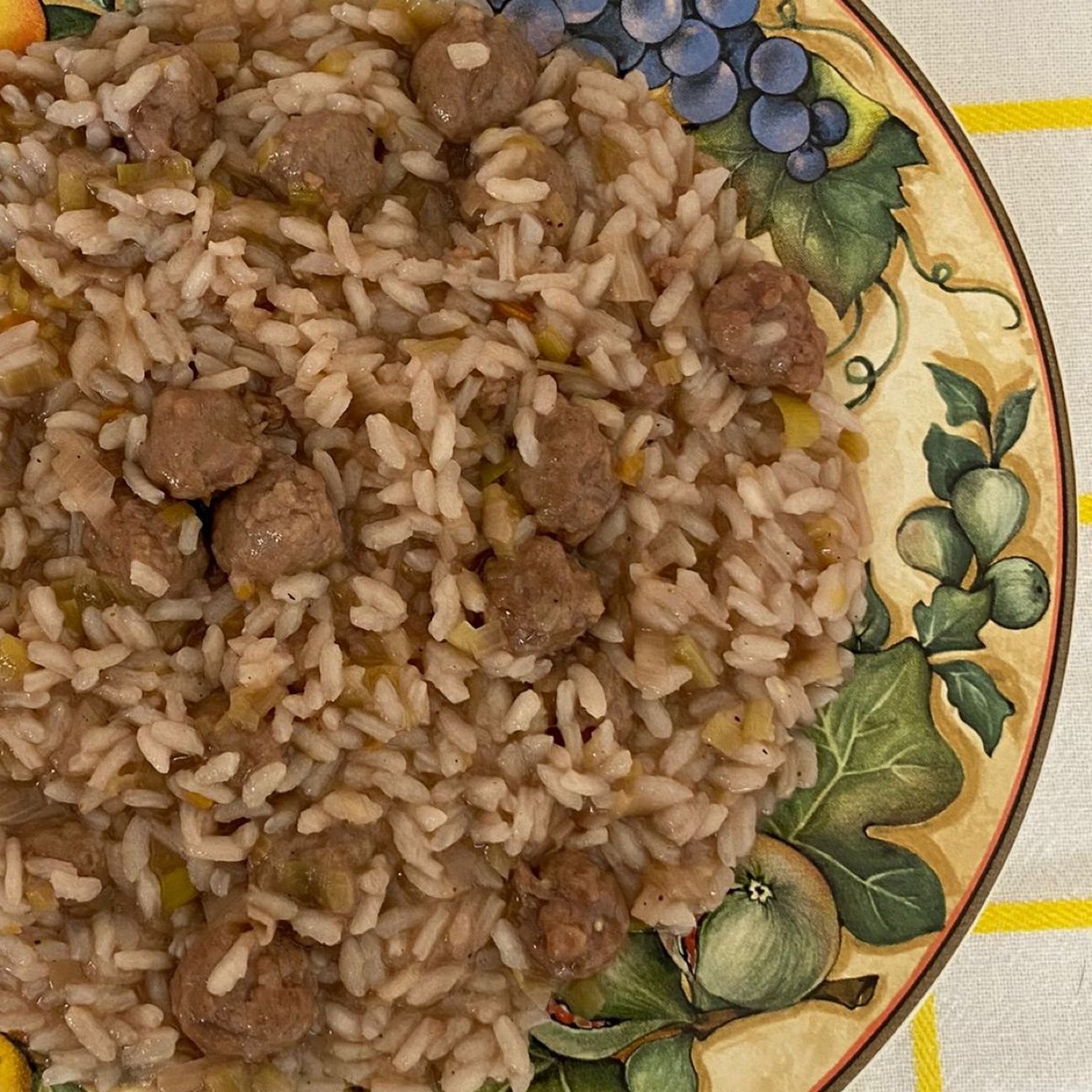 Risotto porro e salsiccia