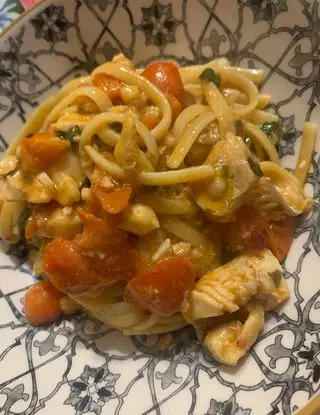 Ricetta Linguine Gallinella di Mare e Pomodorini di ricettedicasanostradialexeangy
