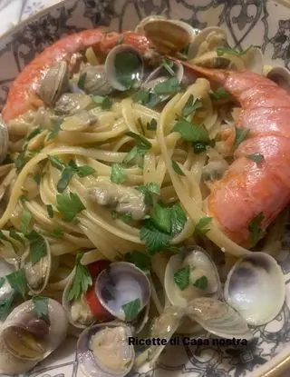 Copertina della ricetta Linguine Vongole e Gamberoni argentini di ricettedicasanostradialexeangy