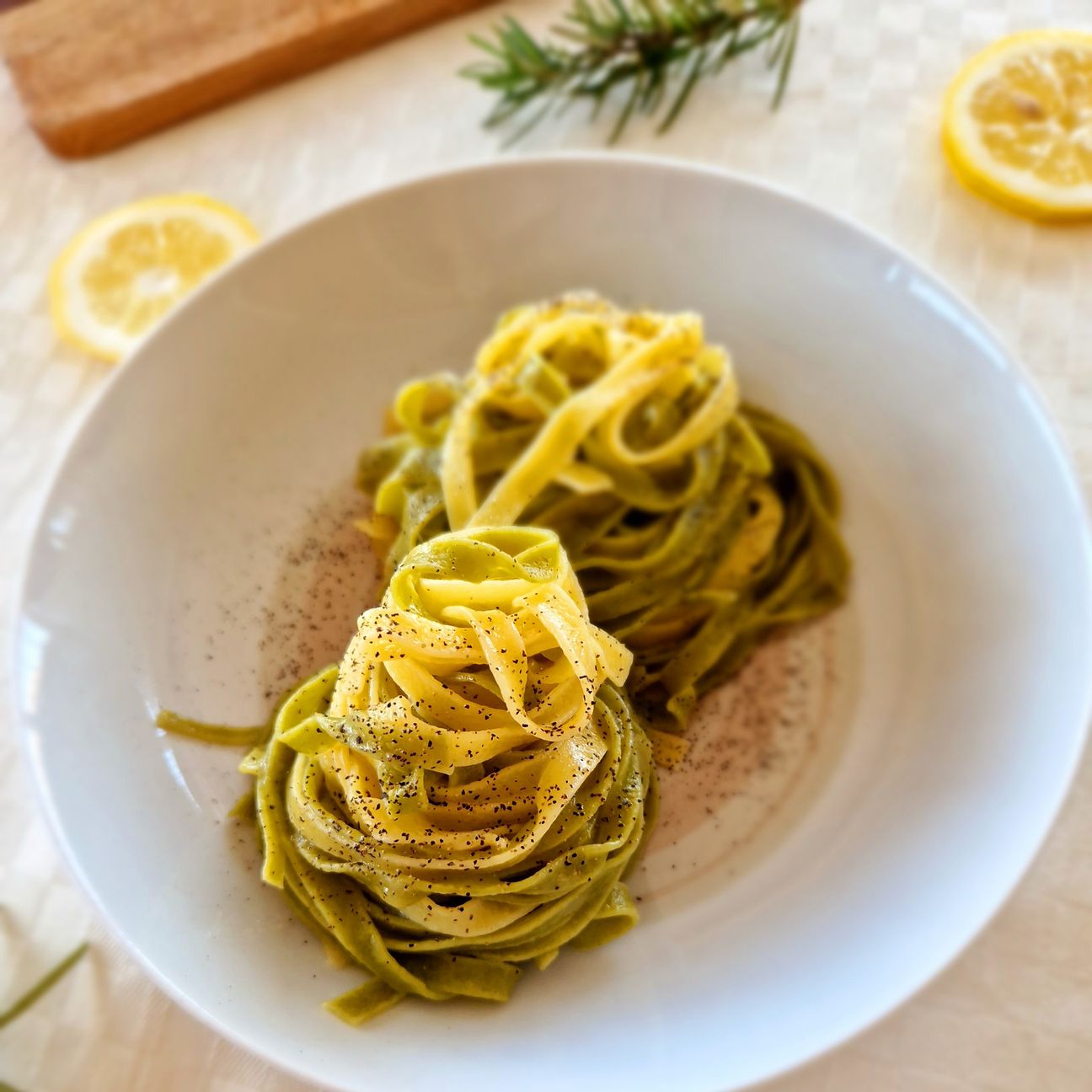 Pasta al limone e rosmarino
