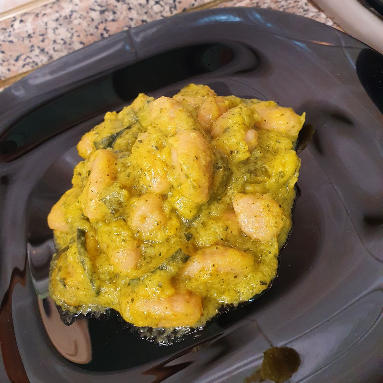 Gnocchi di patate e farina di Lenticchie Rosse con zucchine e zafferano