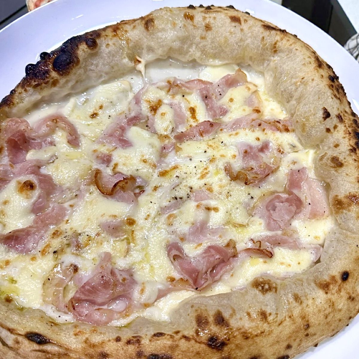 Panna, prosciutto e mozzarella