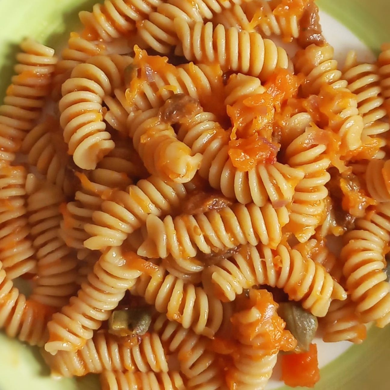 Fusilli integrali con zucca alla Siciliana