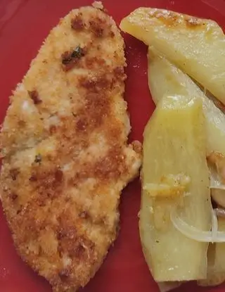 Ricetta Cotolette di pollo e patate fritte con cipolla di schifano.rosaria