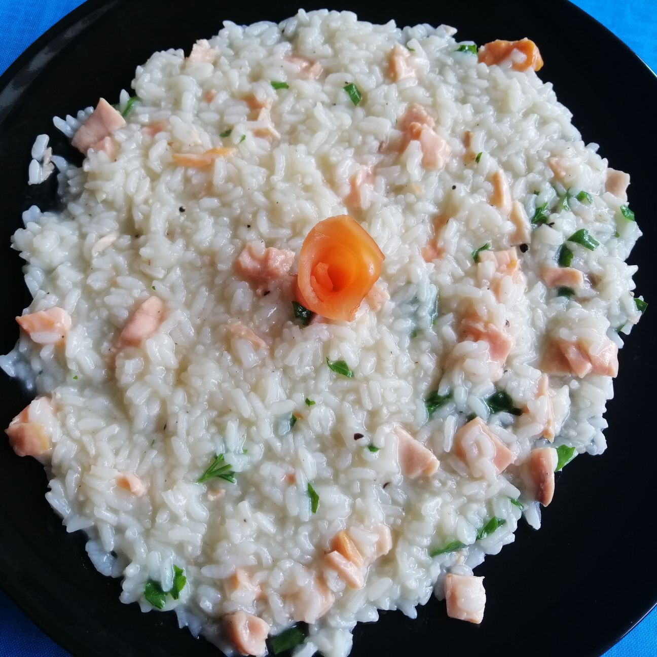 Risotto con il salmone