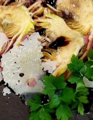 Ricetta Insalata di carciofi con pecorino romano, olio evo e aceto balsamico di Paola_dielle