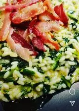 Ricetta Risotto con spinaci e pancetta croccante