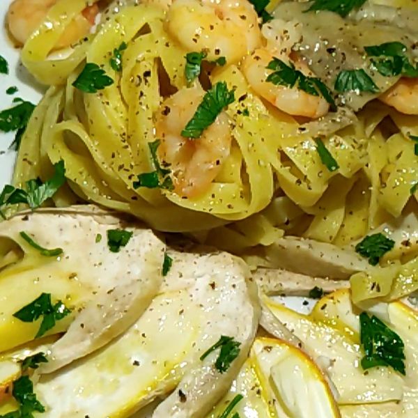 TAGLIATELLE CON GAMBERI E OVOLI Al.Ta Cucina Paola_dielle