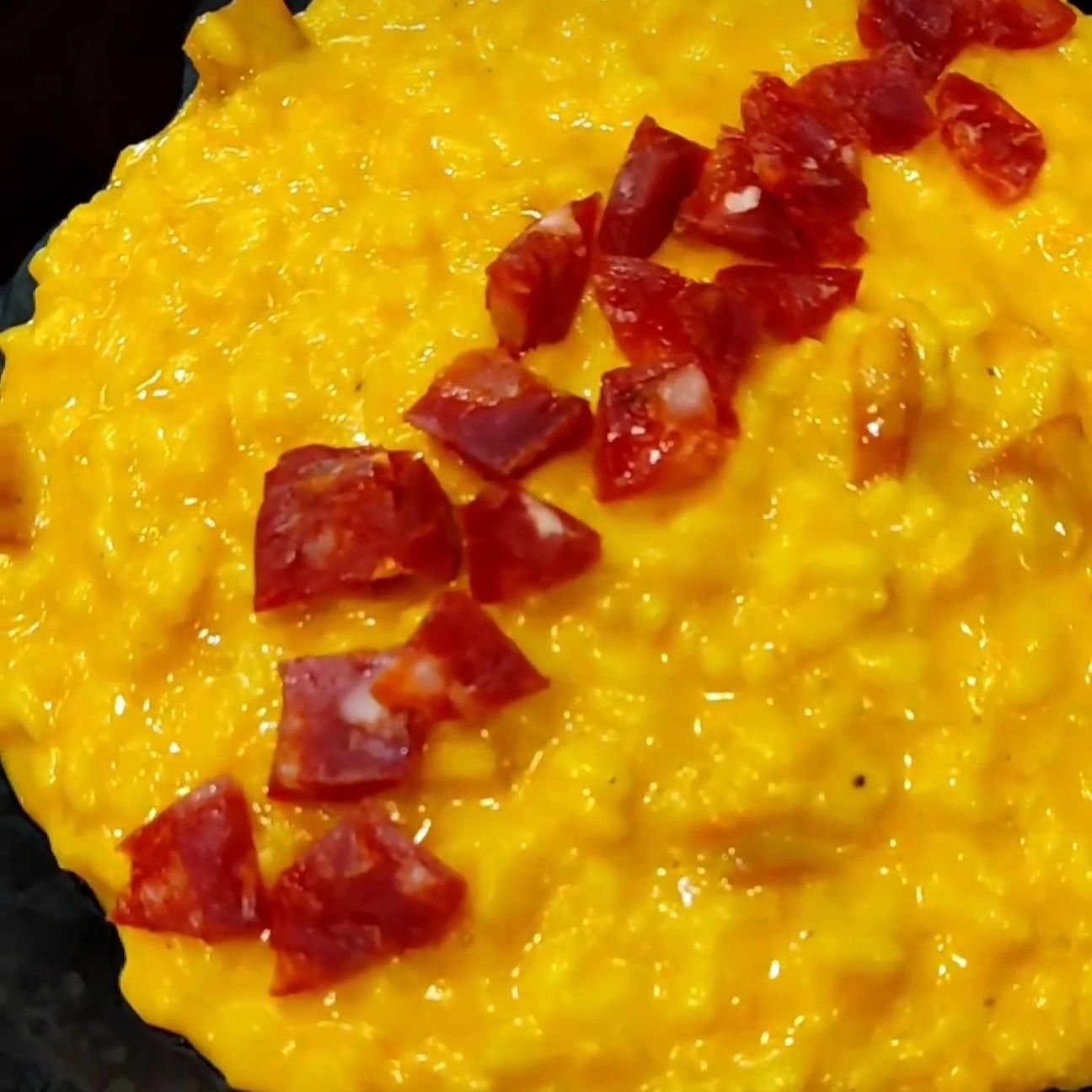RISOTTO, ZUCCA, STRACCHINO E SPIANATA ROMANA PICCANTE