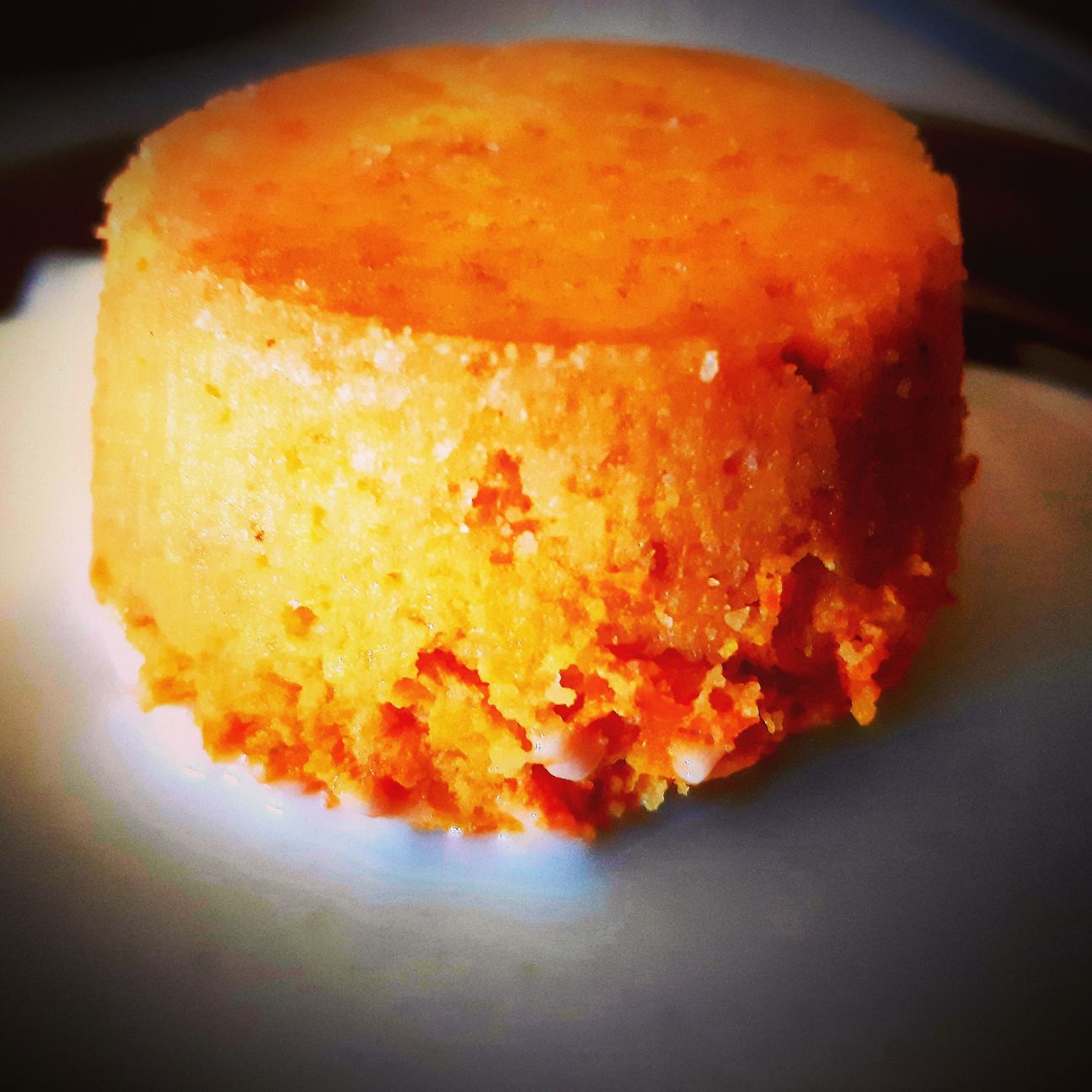 Flan di zucca con fonduta di toma