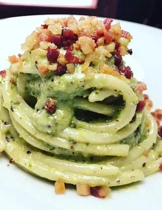 Ricetta Bucatino al pesto di pistacchio e pancetta affumicata di lucasfoodandkitchen