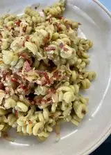 Ricetta Fusilli bucati alla crema di carciofi e pancetta