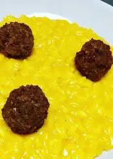 Ricetta Risotto giallo e polpette di salsiccia