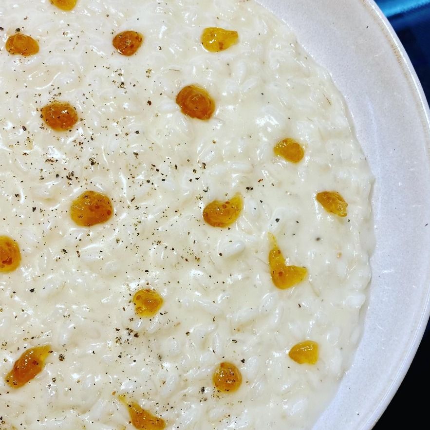 Risotto cacio e fichi