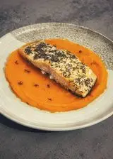 Ricetta Salmone su crema di carote
