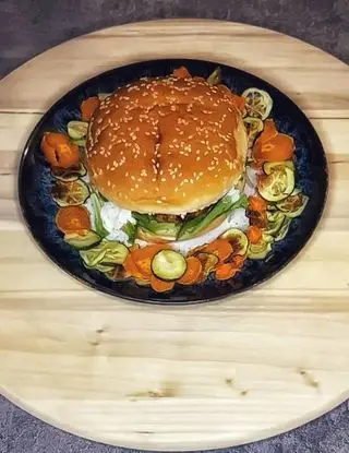 Ricetta Hamburger di tacchino e melanzane con salsa yogurt di sweet._celia