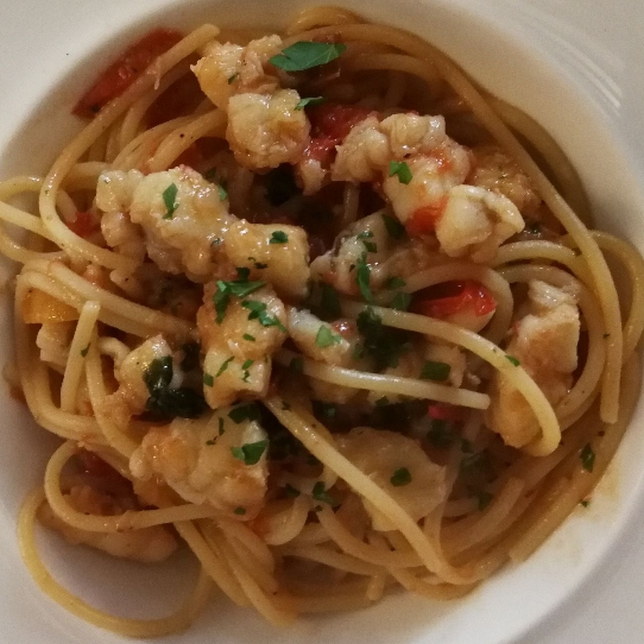Spaghettone alla Rana pescatrice