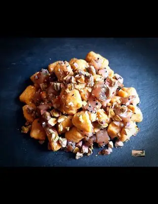 Ricetta Gnocchi di Carote con Tonno Fresco e Pistacchi di Loca