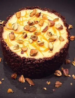 Ricetta Cheesecake Soffiata Cacao, Arancia e Pistacchi di Loca