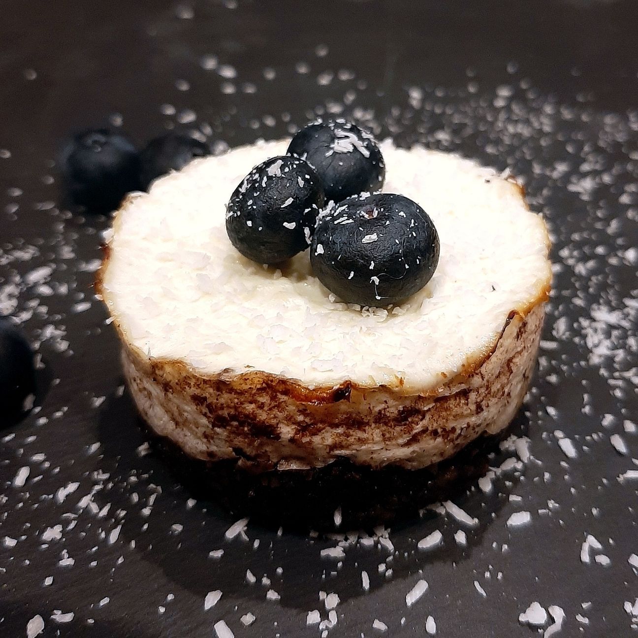 Mini Cheesecake Cacao, Cocco e Mirtilli