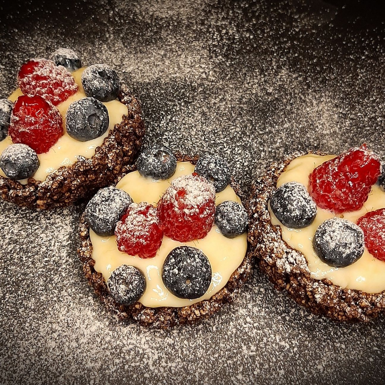 Tartellette Cacao, Vaniglia e Frutta