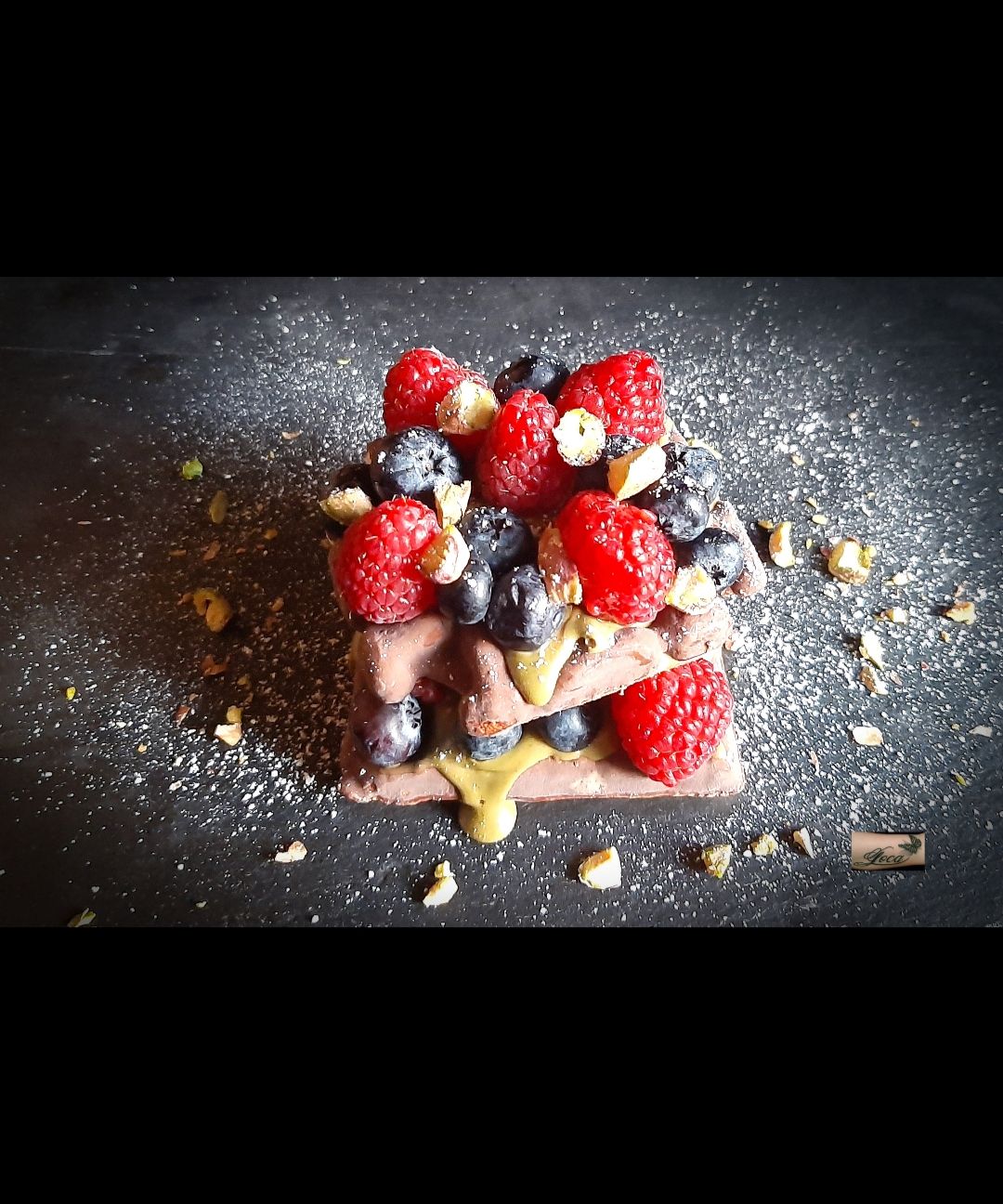 Choco Waffle Pistacchio e Frutti di Bosco
