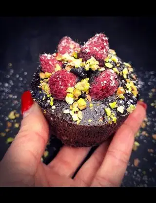 Ricetta Muffin Cacao, Lamponi e Pistacchi di Loca